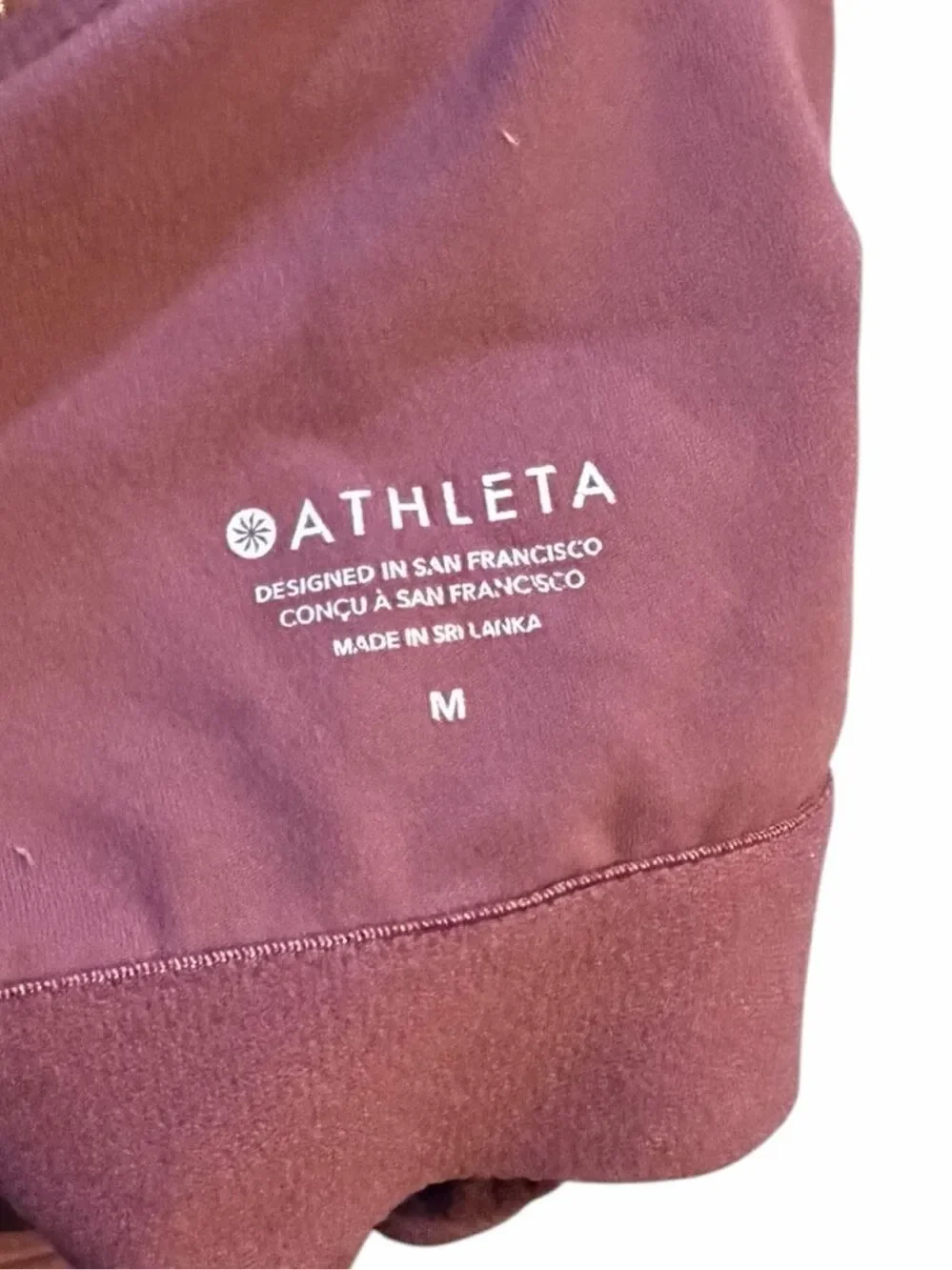 ATHLETA Conscious Cut Out Crop Sports Bra Mauve Size Medium #988051